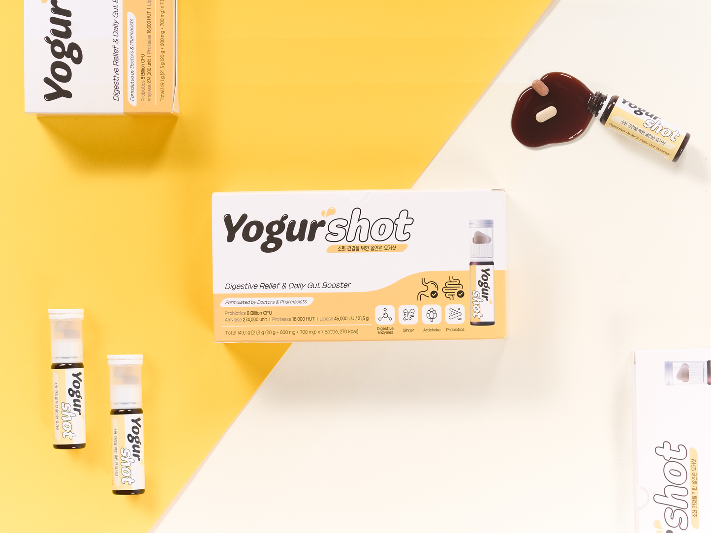Korea's Famous 3-in-1 Pre+Post+Probiotic Tablets Shot (1 Box)